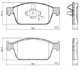 PASTILLA KUGA FOCUS III TDCI  180x65,5x17,3  DEL