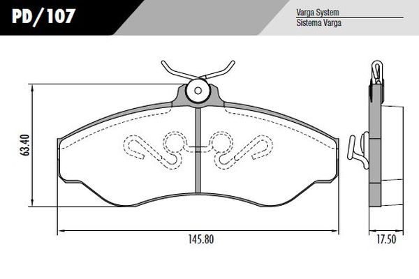 PASTILLA S10 BLAZER HILUX  145,8x63,4x17,5  DEL