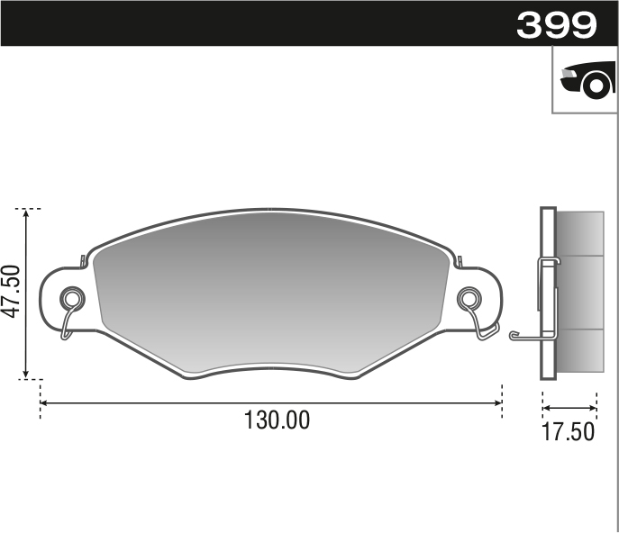 PASTILLA 206 306 KANGOO 2 RESORT  130,8x47,4x18  DEL