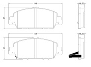 PASTILLA HONDA HRV 14/ CIVIC 23/  149x61x16  DEL