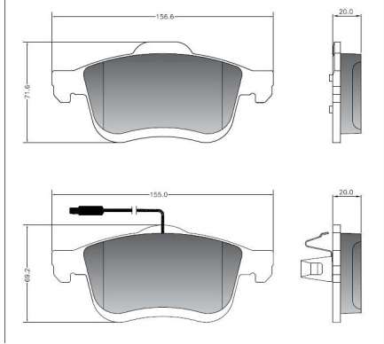 PASTILLA DOBLO II 10/  156,5/155x71,5/69x20  DEL