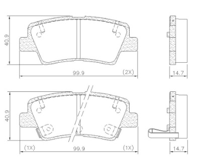 PASTILLA TUCSON 1.6 T 17/ VELOSTER TRAS
