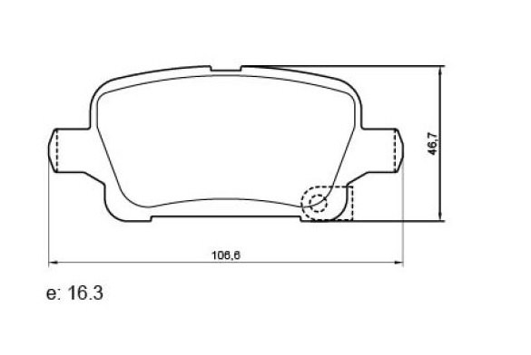 PASTILLA CRUZE 1.4 17/  106,4x46,5x16  TRAS