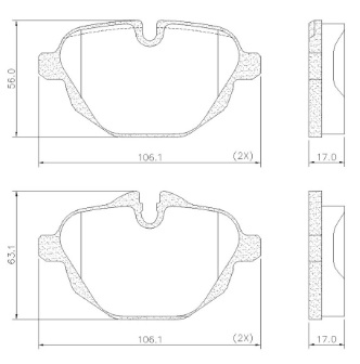 PASTILLA BMW SERIE 1 SERIE 3 Y 4 TRAS.