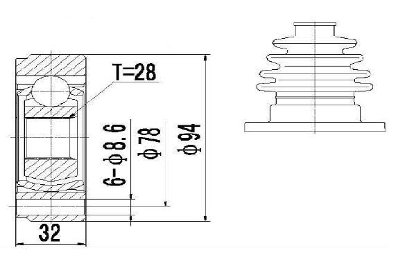 HOMOCINETICA GOL 1.0  CAJA  28E