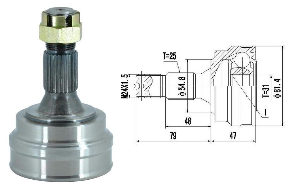 HOMOCINETICA 306 405 PARTNER  SEG.INT.  RUEDA  25/31 