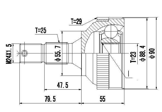 HOMOCINETICA 306 405 PARTNER  SEG.INT.  ABS29  RUEDA  25/23