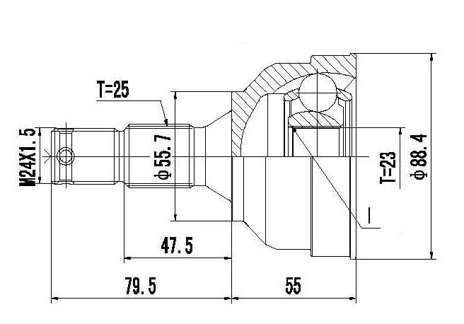 HOMOCINETICA 306 405 PARTNER  SEG.INT.  RUEDA  25/23