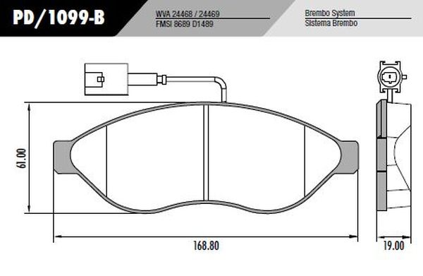 PASTILLA BOXER DUCATO 06/  168,8x61x19  DEL