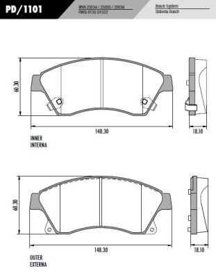 PASTILLA CRUZE TRACKER  148,5x60,5x18  DEL