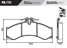 PASTILLA SPRINTER 310 412  164,6x73x20  DEL/TRAS