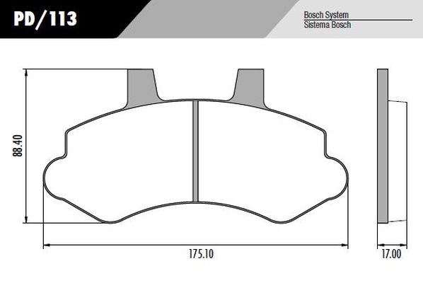 PASTILLA F1000 SILVERADO TURBO  175x68,5x17  DEL