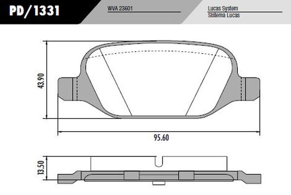 PASTILLA PUNTO 500  95,6x44x13,5  TRAS
