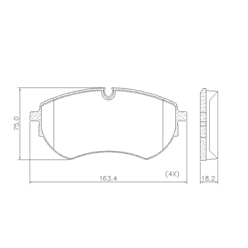 PASTILLA AMAROK V6 17/  163,4x76x18,2  DEL