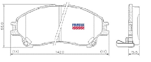 PASTILLA VITARA 1.6 16/  142x55x15,8  DEL