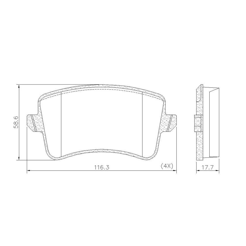 PASTILLA A4 AVANT Q5  116x58,6x16,3  TRAS
