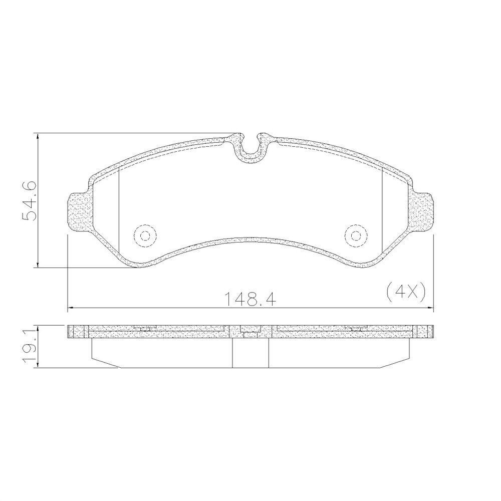 PASTILLA SPRINTER 416 19/  148,5x54,6x19  TRAS