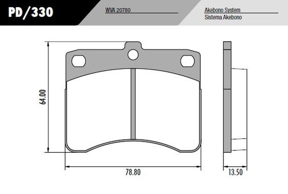 PASTILLA TOWNER DAIHATSU  78,8x64x13,5  DEL