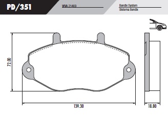 PASTILLA TRANSIT 15" GIRLING 139,3x72x19  DEL