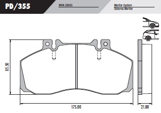 PASTILLA IVECO DAILY 70C16  174,6x85,5x21,8  DEL/TRAS
