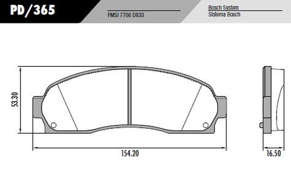 PASTILLA RANGER MAZDA  154,2x53,3x16,5  DEL