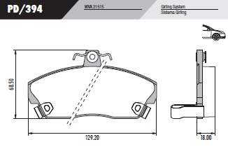 PASTILLA CIVIC ROVER  129x68,5x17,5  DEL