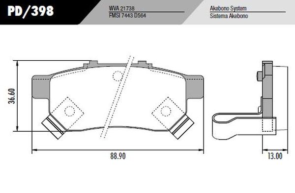 PASTILLA CIVIC FIT  89x36,5x12,5  TRAS