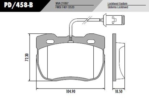 PASTILLA ROVER DEFENDER  105x72,3x18,5  DEL