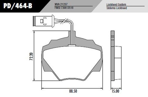 PASTILLA ROVER DEFENDER  88,5x72,2x15  TRAS