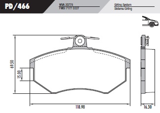 PASTILLA A4 PASSAT VENTI  119x69,5x16,3  DEL  