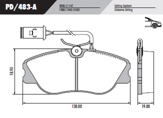 PASTILLA ALFA 164  156,4x80x19  DEL