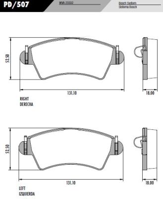 PASTILLA 206 HDI CC  131x52,5x18  DEL