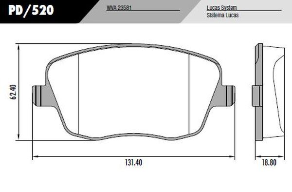 PASTILLA POLO SEAT  131,4x62,4x18,8  DEL