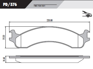 PASTILLA RAM 2500 00/02  220x59,3x18,6  DEL