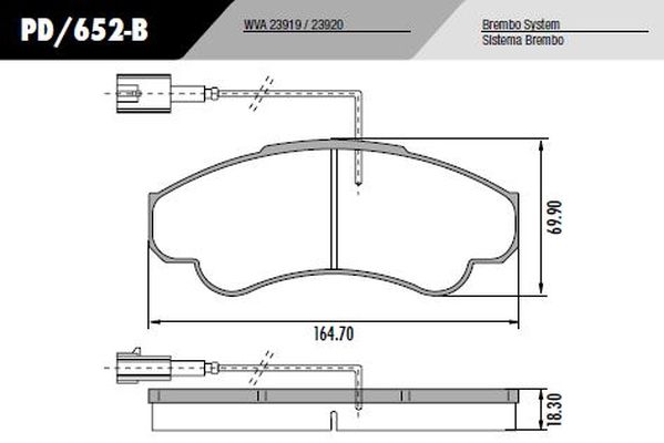 PASTILLA BOXER DUCATO  164,7x69,5x18,3  DEL