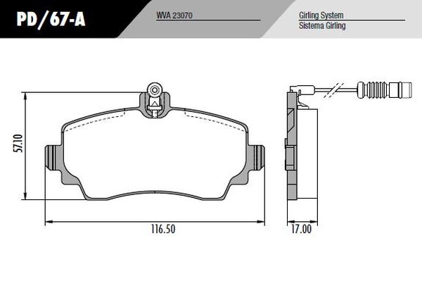 PASTILLA CLASE A 160 190  116,6x57,4x17  DEL