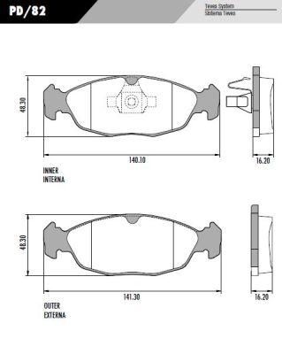PASTILLA CORSA CLASSIC  141,3/140x48,3x16,2  DEL
