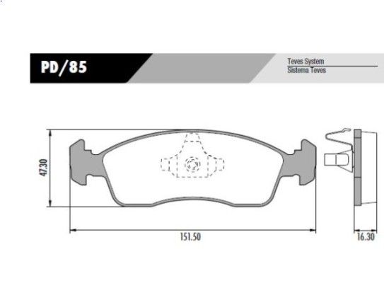 PASTILLA C3 UNO WAY 208  151,5x47,30x16,3  DEL