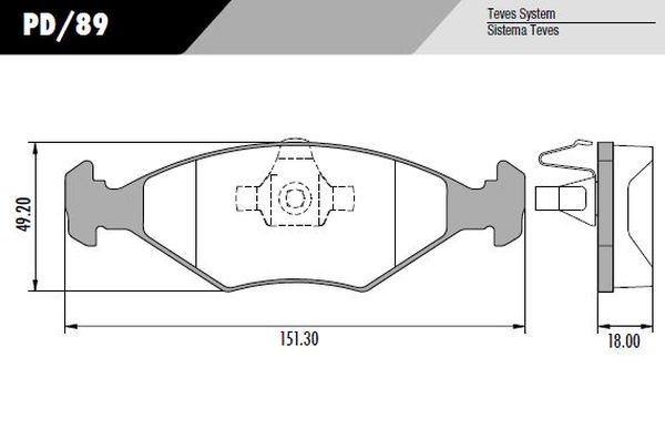 PASTILLA PALIO UNO WAY  151,3x49,2x18  DEL
