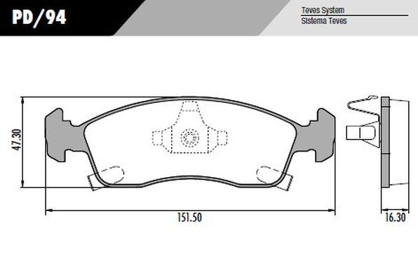 PASTILLA ONIX PRISMA LT LTZ  151,5x47,3x16,3  DEL