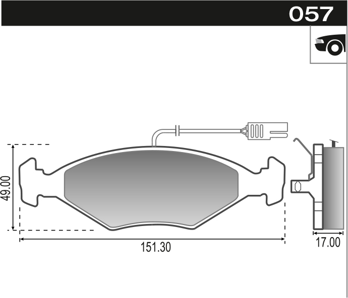 PASTILLA DUNA UNO REGATA 85 BIPOLAR  151,3x49,2x17  DEL  