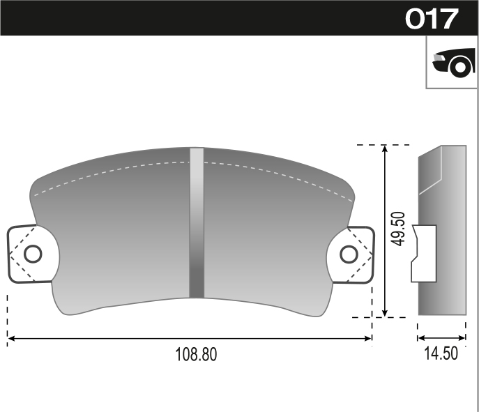 PASTILLA REGATA 85 R12 BX  108,8x49,5x15  DEL