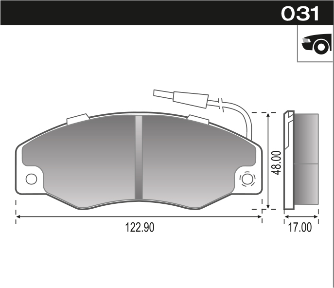 PASTILLA R21 GTX TXE NEVADA TXI  122,9x48x17  DEL