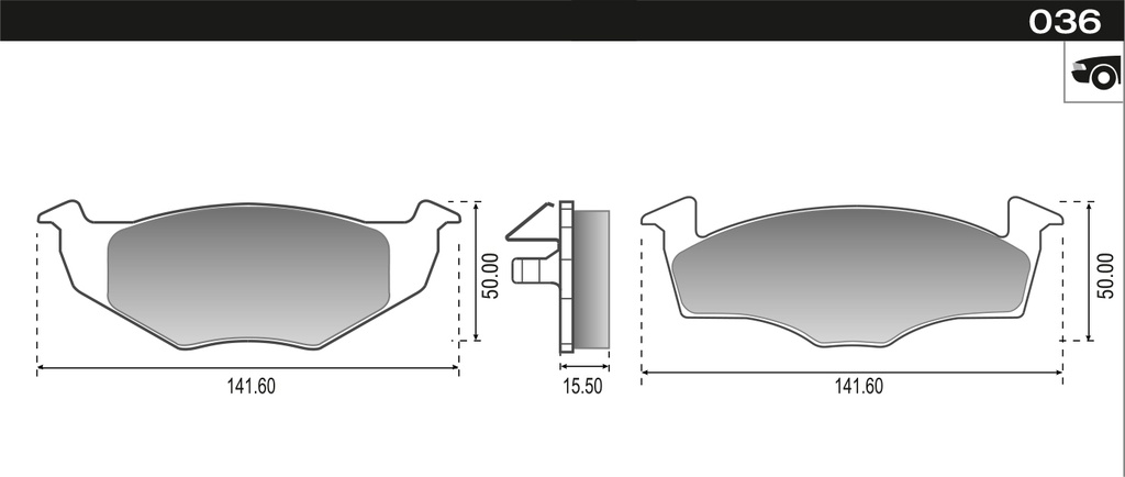 PASTILLA POLO GOL VOYAGE GOLF FOX VENTILADO  141,5x50,6x16  DEL