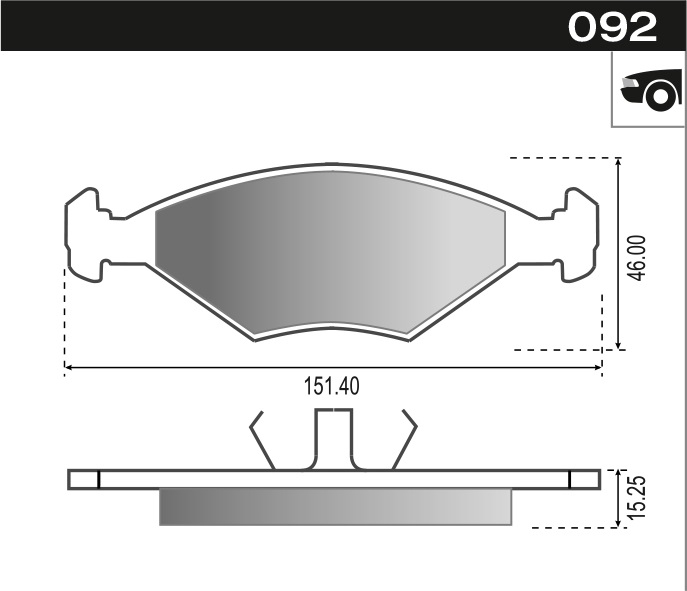 PASTILLA GOL PALIO SIENA GALAXY LARGA  151,3x49,2x15,8  DEL