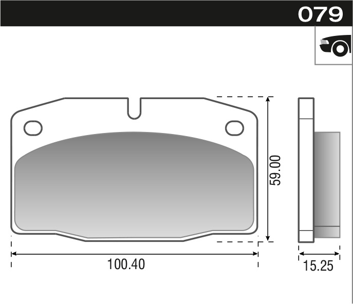 PASTILLA DAEWOO VECTRA KADETT CORSA  100x59,1x15  DEL
