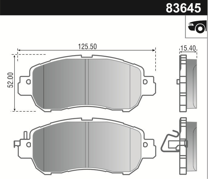 PASTILLA KICKS 1.6 17/ VERSA 20/  126x52x15,6  DEL