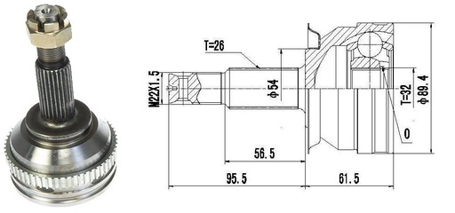 [4416] [Roll] HOMOCINETICA STRATUS 95/  SEG.EXT.  RUEDA  26/32