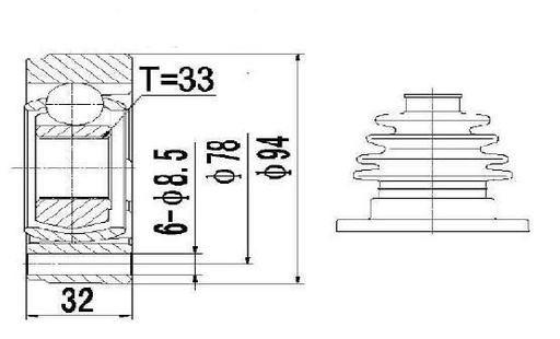 [4971] [Roll] HOMOCINETICA NISSAN PICK UP 4x4 D27