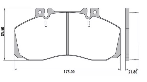 [PD104] [Frasle] PASTILLA MB LT 710  L 913  175x85,5x21,8  DEL
